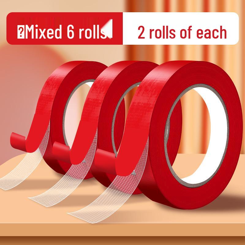 High-Viscosity Red Cloth Tape - Double-Sided, No Residue, Ideal for New Year and Spring Festival Decorations.