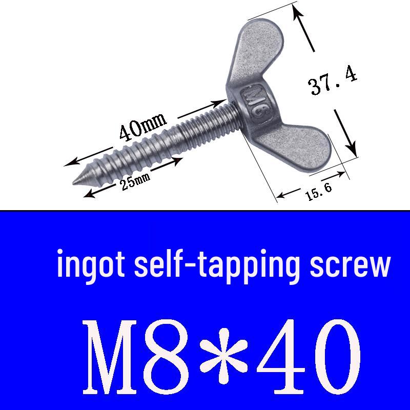 Stainless Steel 304 Eye Bolt, Self-Tapping Screw Eyelet, Butterfly Hand-Tight Self-Sheep Horn Nails