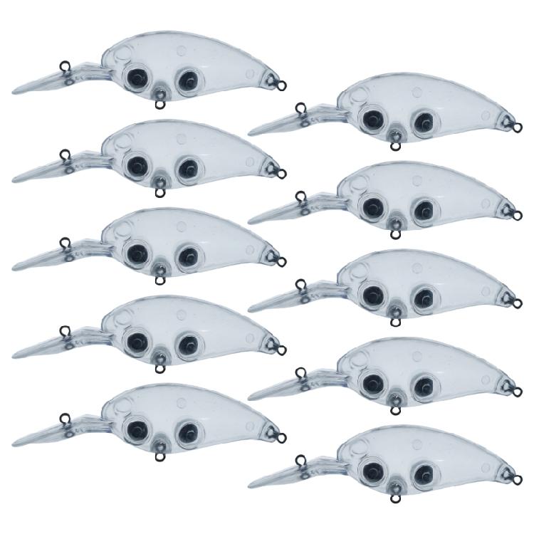 10Pcs Fishing Crankbait Blanks Floating Unpainted Crankbait Blanks Lures Unpainted Crankbait Hard Plastic Fishing Lures 1
