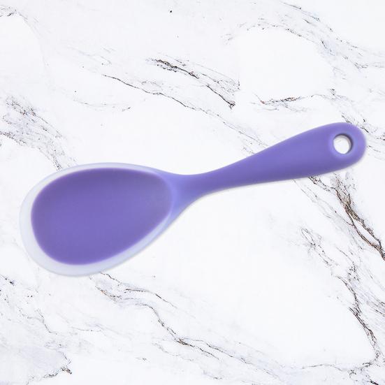 Silicone Rice Spoon Solid Color Non-stick Meal Pot Pan Scoop Kitchen Utensils