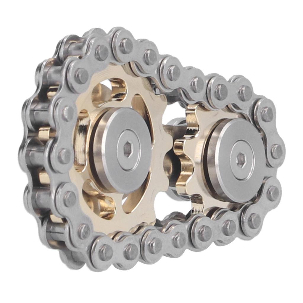 Stainless Steel Fidget Sprocket Toy Children Gears Linkage Bike Chain Toy for ADHDPlating Base