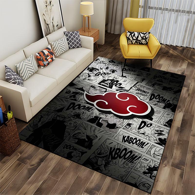 Akatsuki Wolken Manga Stil Teppich geeignet als rutschfeste Matte für das Wohnzimmer oder Schlafzimmer Sofa