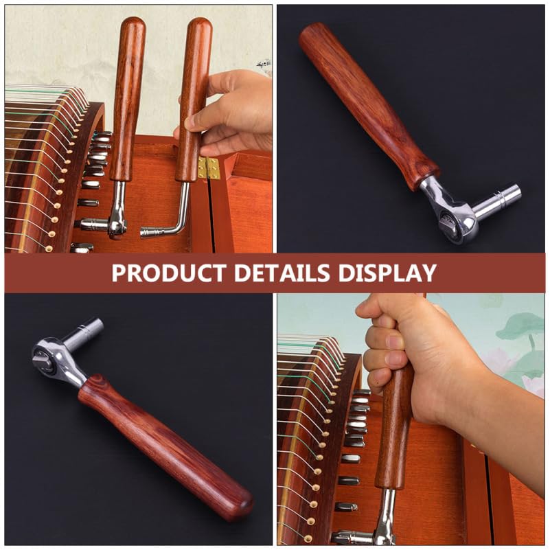 Iplusmile Guzheng Stimmratsche Holz Massiv Stimmung Stimmwirbel Saiteninstrument Musikinstrument Zubehör (Koreanische Zither) Schraubenschlüssel, Typ, 17,5 cm,