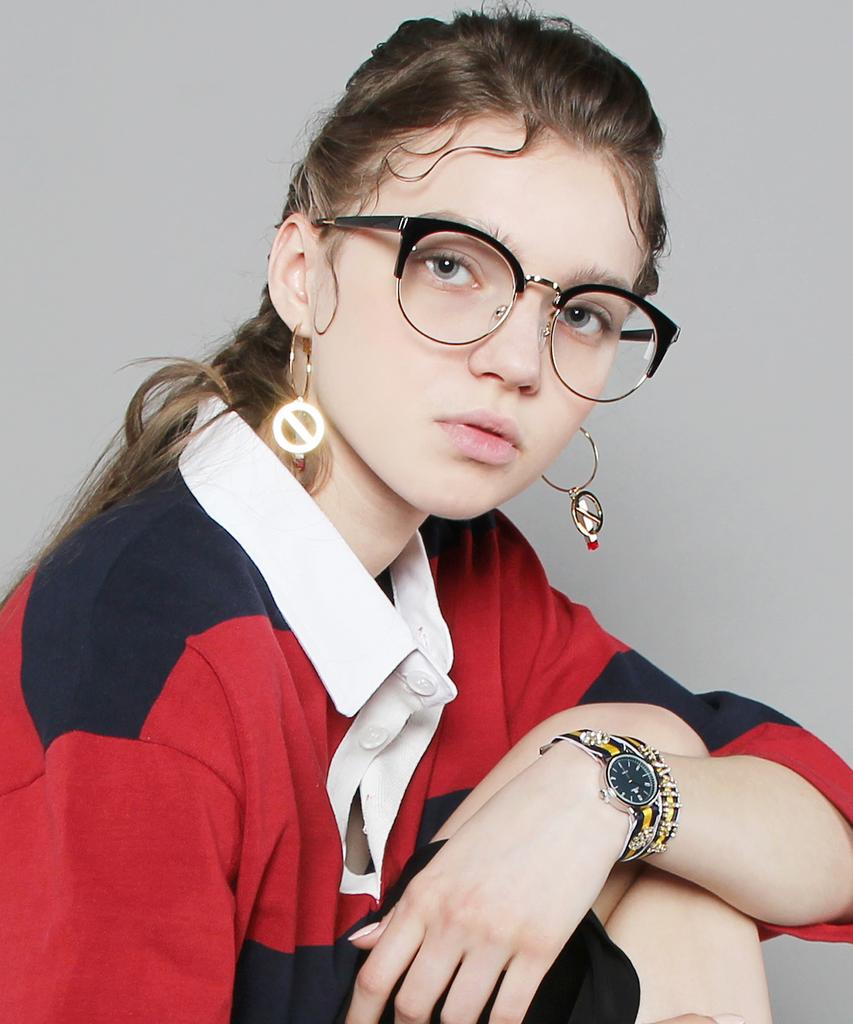 De La Lune No Smoking Ring Earrings [Dl17Sser01Gdf]