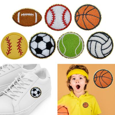 Adesivo de Patch Bordado de Baseball para Passar a Ferro Resistente a Rasgos Sem Amassar Patches de Aplicação para Futebol Vôlei Basquete com Adesivo Termofusível