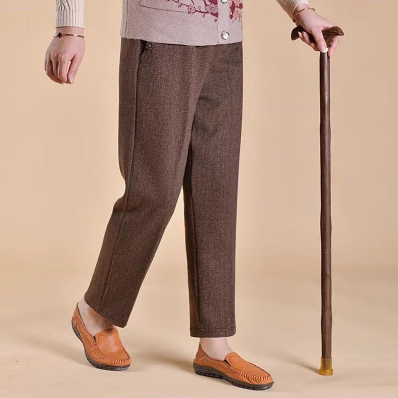 MoOu Mid-Aged Women's Autumn/Winter Straight Leg Pants