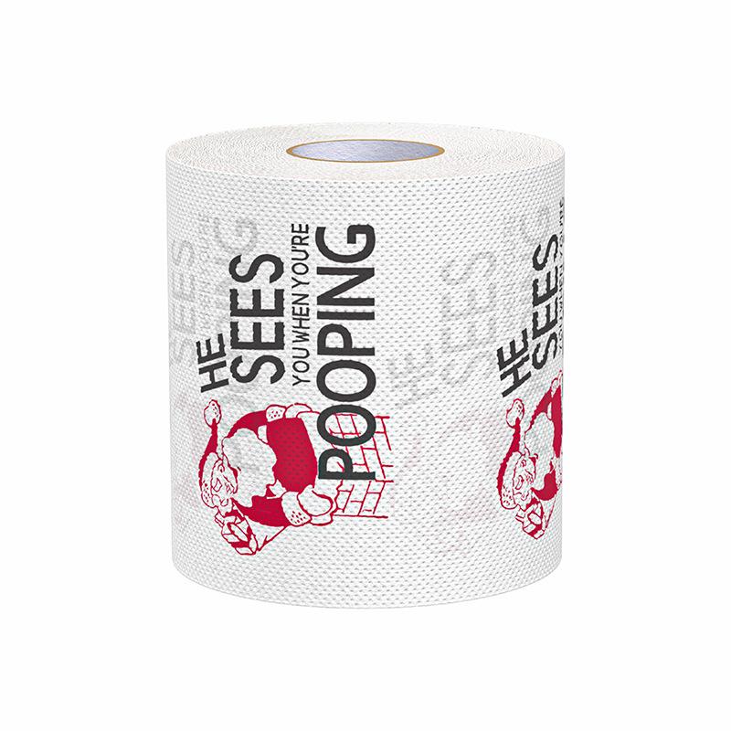

Рождественская туалетная бумага Цветная печатная туалетная бумага Мягкая, приятная для кожи Праздничные бумажные полотенца Домашние рулоны бумаги Funny Santa