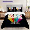 Rammsteins Industrial Rock Legacy Three-piece Set (1 * Duvet Cover + 2 * Pillowcase, Without Core) 2D Flat Soft and Comfortable Bedding Set