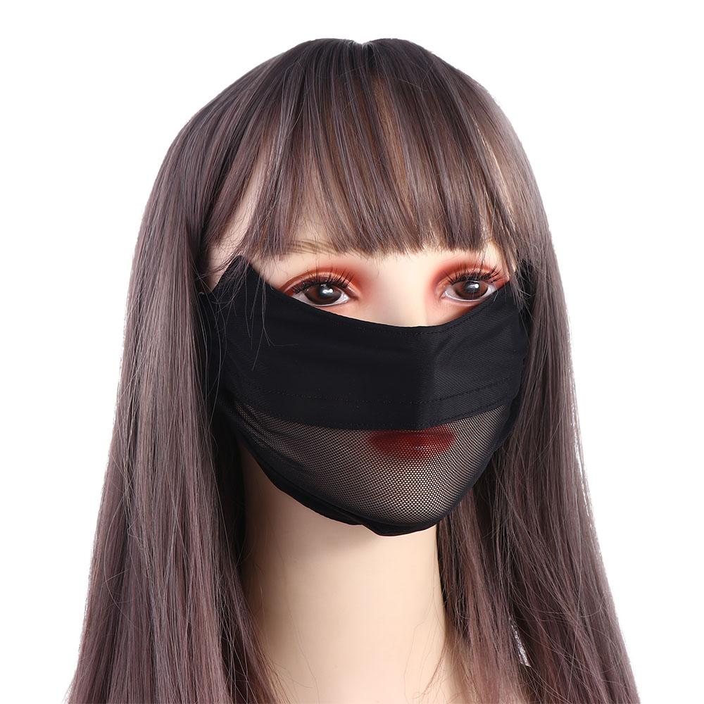 Mask Sun UV Protection Outdoor Silk Scarf Eye Protection Sunscreen Veil Face Scarves Ice Silk Face Scarf Anti-uv Face Cover чёрный