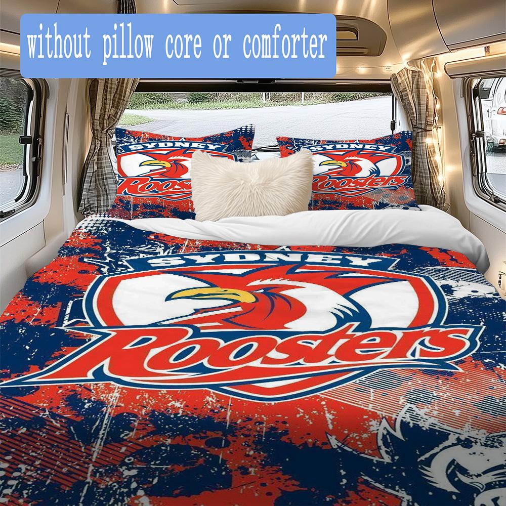 Sydney Red & White Eagles Pattern Bedding,Quilt Set Quilt Cover Pillowcase Home Birthday Gift (1*duvet Cover+2*pillowcase,without core)ZSJT0917400