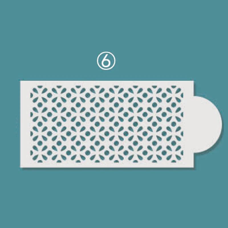 Krajkový květinový hrotový vzor Fondánová tisková šablona Dutá cukrová sítková forma Šablona na svatební dort Šablona na zdobení okraje Pečicí nástroje