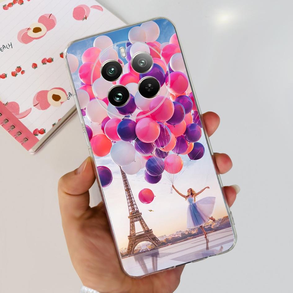 For Realme 12 Pro Plus Case Popular Flower Astronaut Soft Clear Silicone Phone Cover on Realme 12 Pro 5G 2024 Funda RMX3842 Case