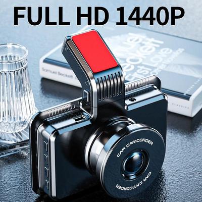 Telecamera per auto Dash Cam 1440P Telecamera per auto Doppia lente Registratore DVR integrato Dashcam Sensore G Registrazione in loop Monitoraggio del parcheggio Scatola nera per auto