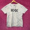 AC/DC Bedazzled Spell Out Logo Hard Rock Band Tie Dye