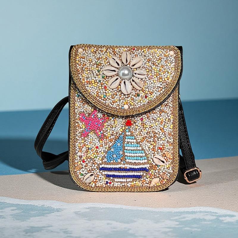 Boho Vintage Veske - Flerroms premium tekstur myk moteriktig allsidig håndlaget dusk risperler