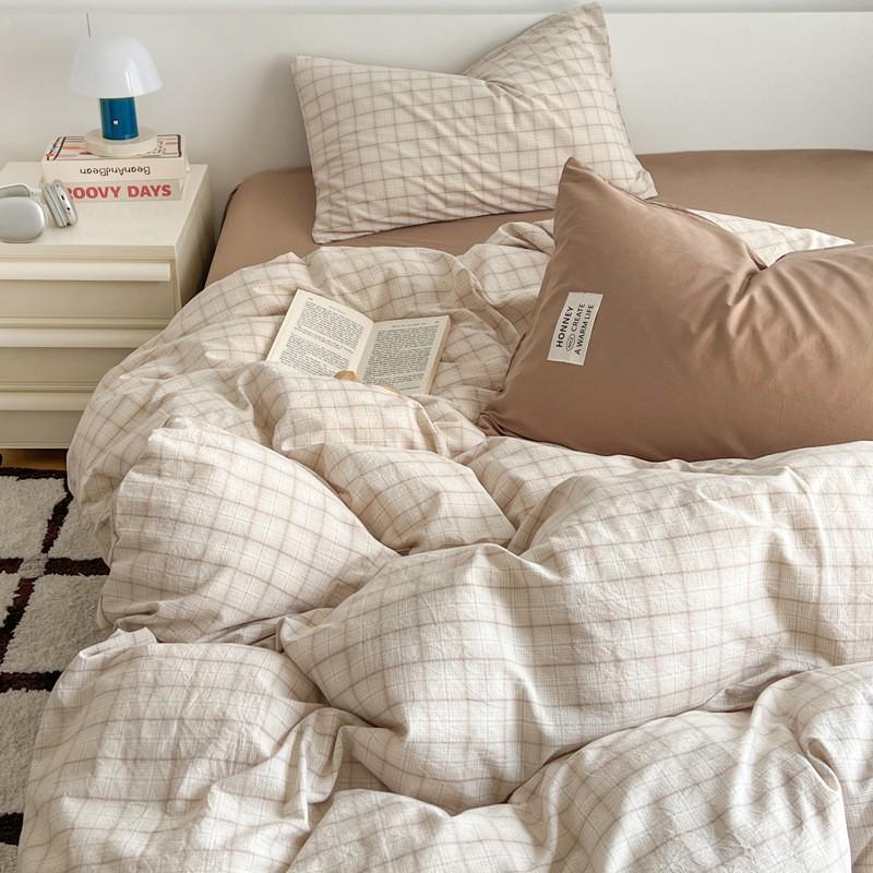 100% Cotton Bedding Set Ins Style Geometric Soft Breathable All Season Use
