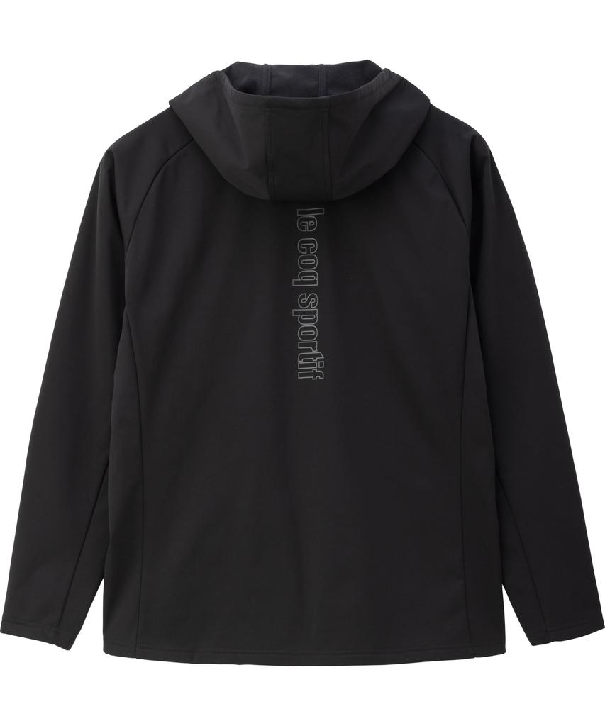 Le Coq Sportif Hybrid Insulated Long Black Brown XO Jacket, Water-Repellent, Windproof, Warm, Light-Absorbing Heat-Generating Technology, HEATNAVI,