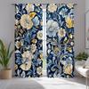 Set Of 2 Farmhouse Retro William Morris Floral Curtains Sunflower Botanical Design Bedroom Living Room Curtain For Great Made Polyester