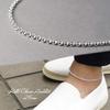 Shinjuku Gin No Kura Silver 925 Roll Chain Anklet, 26cm, Men's Silver, Ankle, Foot, Summer, Beach, Simple Chain