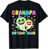 Grandpa Of The Birthday Design - Family Shark Funny Unisex T-Shirt