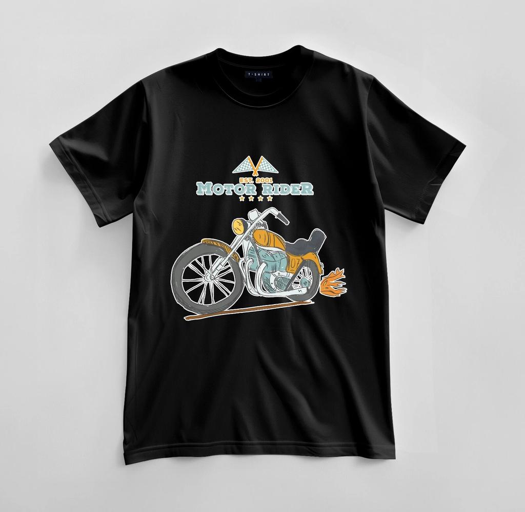 Custom Motor Rider Graphic T-shirt Design Unisex Jersey Short Sleeve Tee