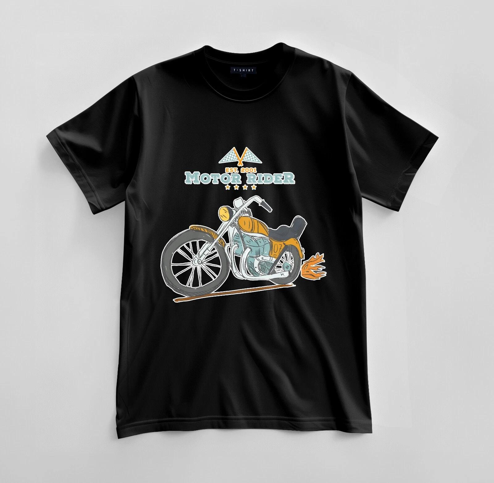 

Custom Motor Rider Graphic T-shirt Design Unisex Jersey Short Sleeve Tee L