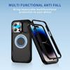 For iPhone 14 Pro Case Compatible with MagSafe Lens Frame Kickstand TPU + PC Shockproof Phone Cover
