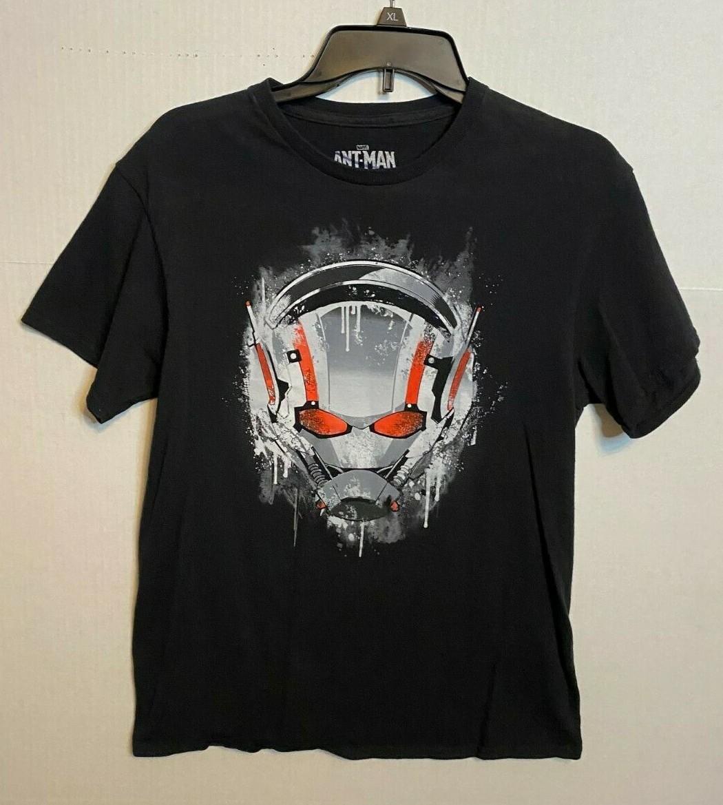 Antman Black T-Shirt Marvel Size Medium 100% Cotton Superheroes Good Condition S разноцветный
