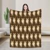 Meowl Gatto Gufo Meme di Tendenza Coperta Divertente Brainrot Coperta Plaid in Flanella Decorazione da Viaggio in Aereo Copriletti Traspirante