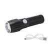 Flash Light P01 Portable Waterproof Black Handheld Flashlights with Data Cable for Camping Hiking Walking