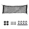 Elastic Trunk Cargo Net Cargo Storage Net for Car Trunks Double Layer Mesh Pocket with Screws and Hook for Small Item Control On the Road
