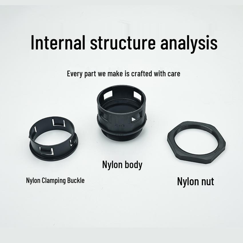 Nylon Plastic Corrugated Tube Quick-Release Push-In Connector AD10-PG7