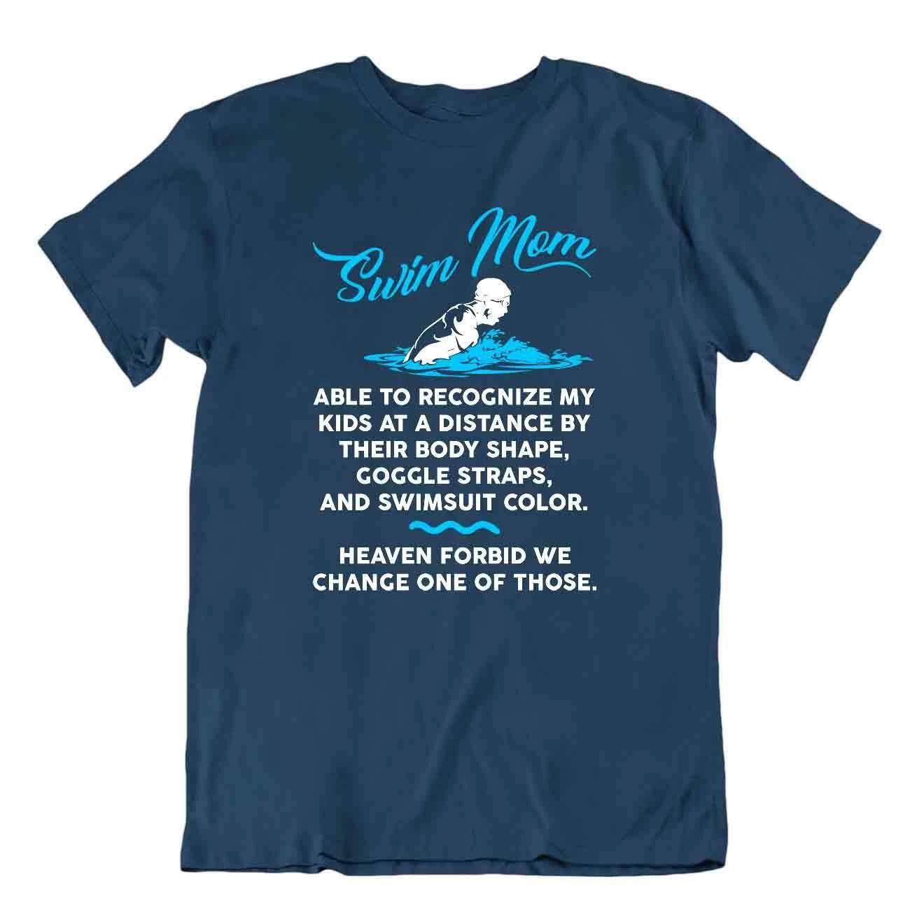 Swimm Mom Tee Heaven Tshirt Relaxing Sports Shirt Casual T-Shirt XL