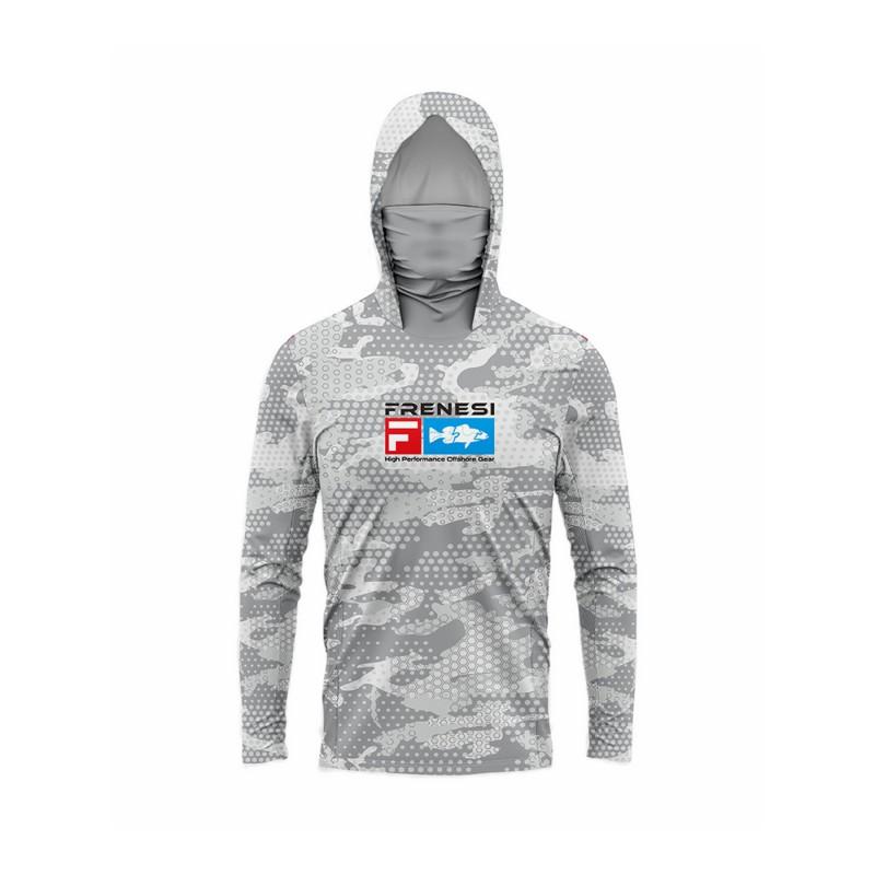 Szybkoschnąca bluza wędkarska z ochroną UV i osłoną na twarz, z nadrukiem w gradientach, lekka odzież sportowa na zewnątrz, jesień