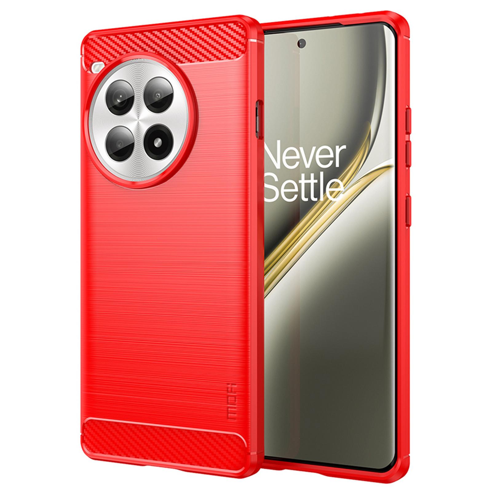 

MOFI JK Series-1 Чехол из ТПУ для OnePlus Ace 3 Pro 5G Чехол для телефона Текстура углеродного волокна Red