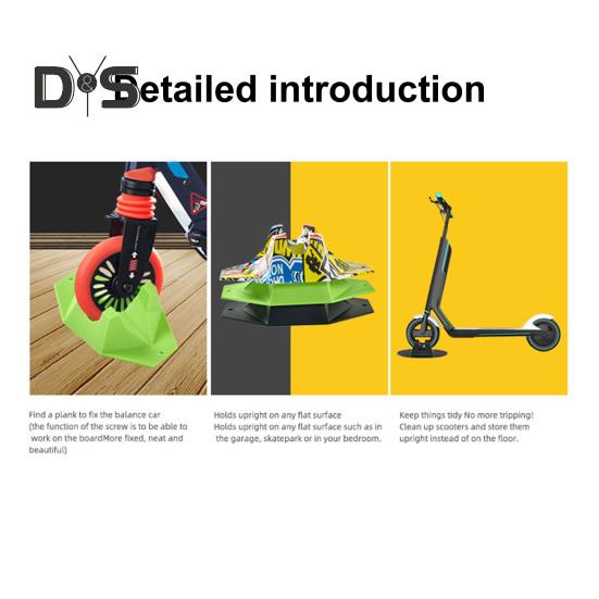 Scooter Stand Parking Support Kick Scooter Holder Anti-Slip Scooter Rack Floor Scooter Storage Accessories for Most Scooter Wheels