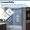 Wall Jamb Bumper for Glass Sliding Shower Doors Suitable for Shower Glass Moving Doors, Clear Shower Doors Bumper with Screws for Use with Sliding