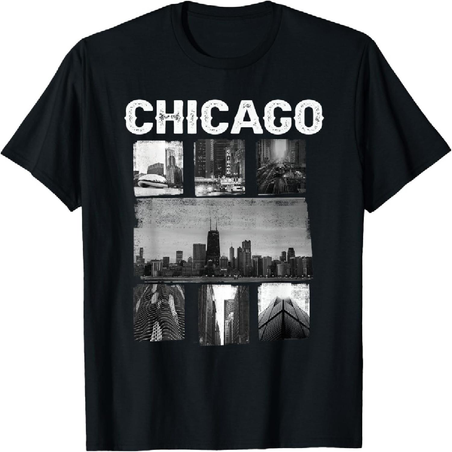 Illinois Chicago Skyline Chi Town T-Shirt XXXXXL разноцветный