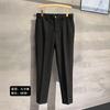 Autumn and winter new men's pants business casual men's straight slim pants long pants versatile solid color blue men's clothing