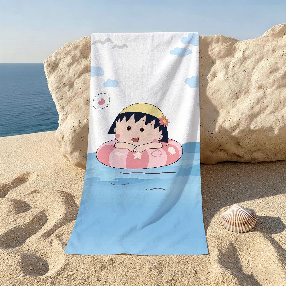 Cartoon Cute C-chibi M-maruko Chan Towel Towels For Beaches Yoga Studios Gyms Hot Springs Swimming Pools And Picnics