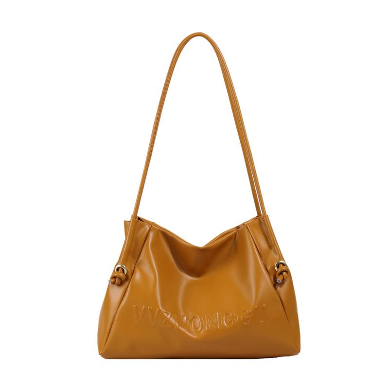 Large Capacity Fashion Soft Leather Shoulder Bag Women'S Spring Underarm Bag Tote Bag
