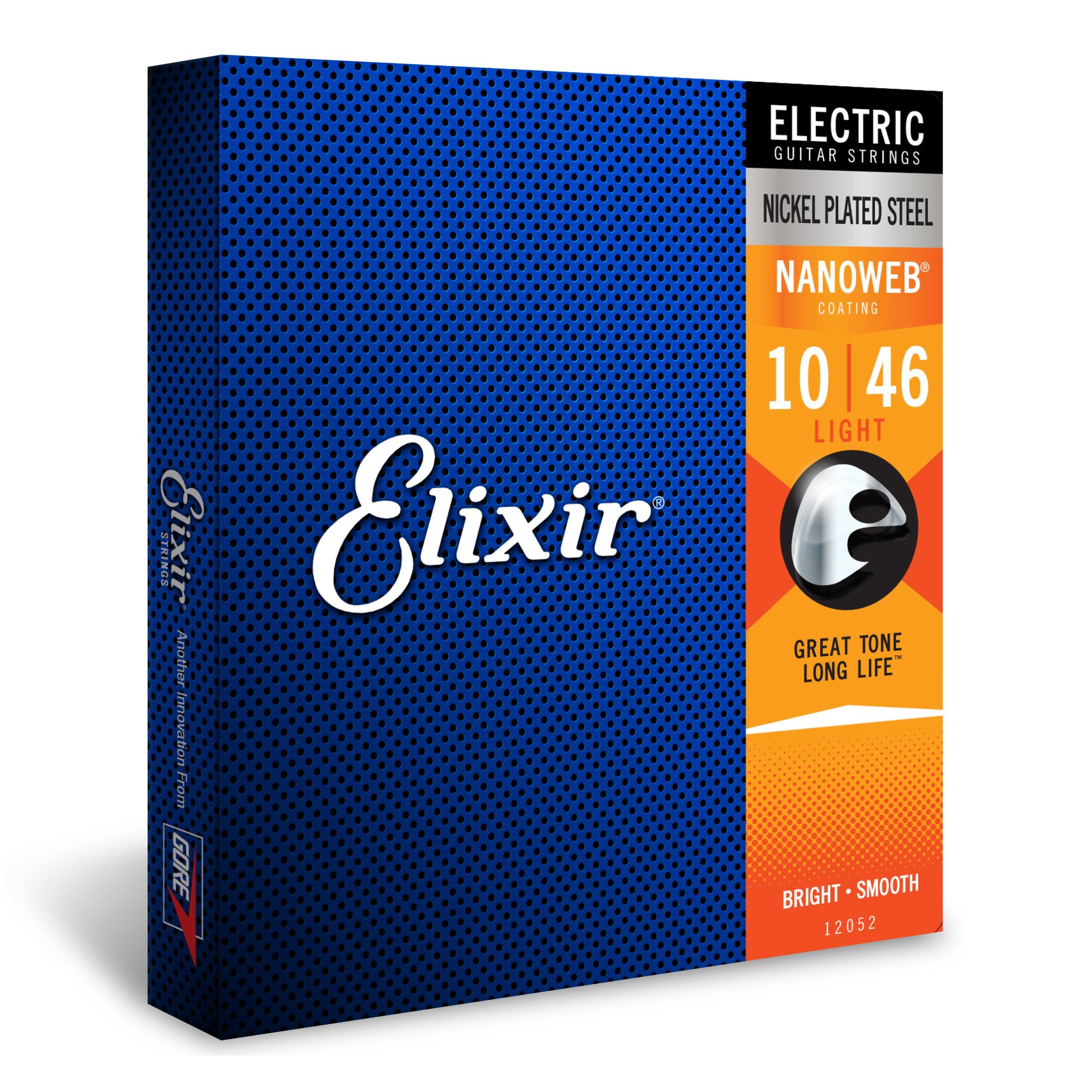 

Струны для электрогитары Elixir NANOWEB Light .010-.046 #12052 []