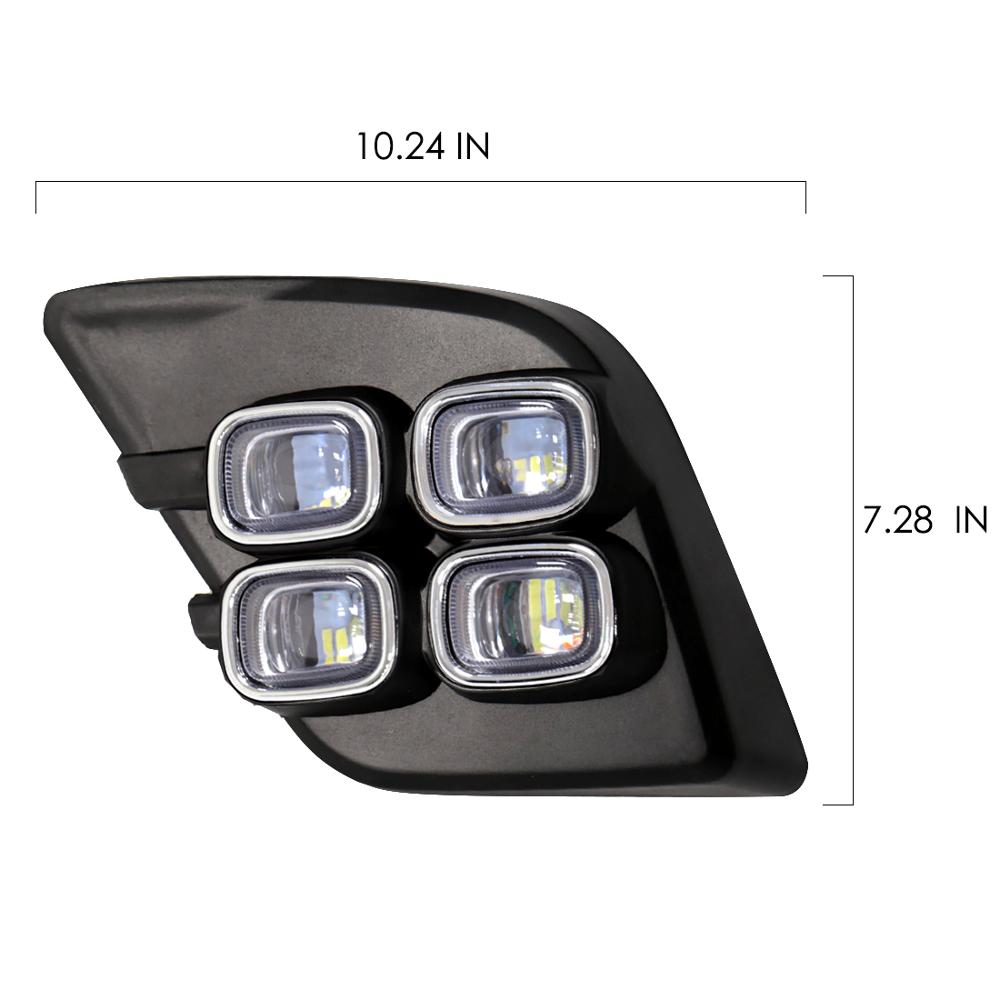 Fog Light Auto LED Daytime Running Light For Toyota Hilux Revo   Car Driving Bumper With Yellow Turn Signal