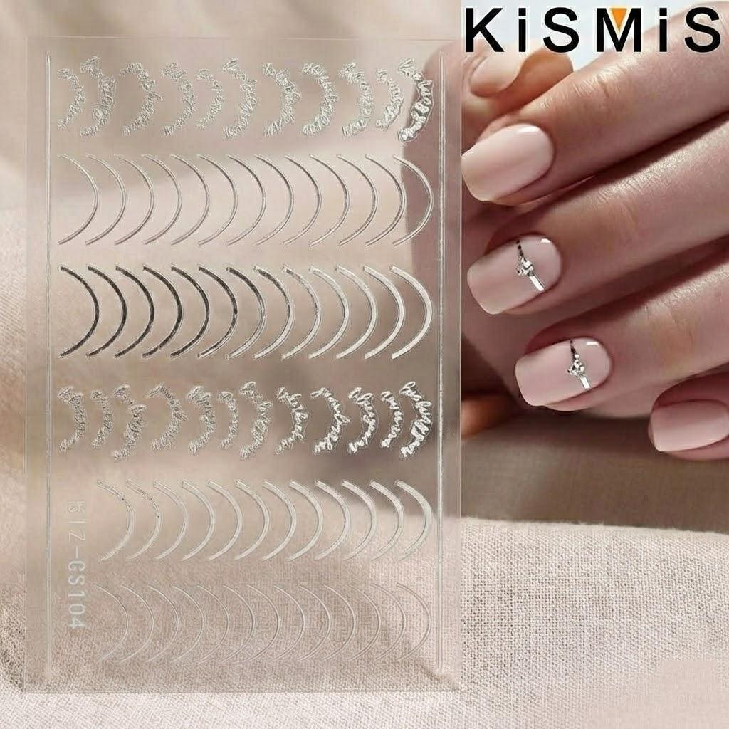

3D Moon Stripe Nail Art Stickers Gel Polish Decals Manicure Supplies Nail Striping Tape Design