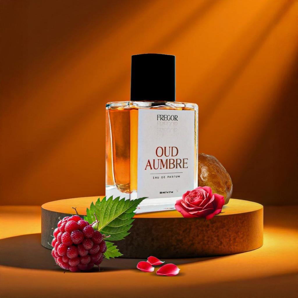 Oud Aumbre Eau De Parfum for Men 50ml | Perfume for Men Long Lasting Smell | Luxury Rose, Raspberry & Geranium Notes Fragrance |
