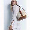 Women's Bag Autumn New Color Splicing Bucket Bag Senior Sense of Hundred Handheld Single Shoulder Crossbody Bag