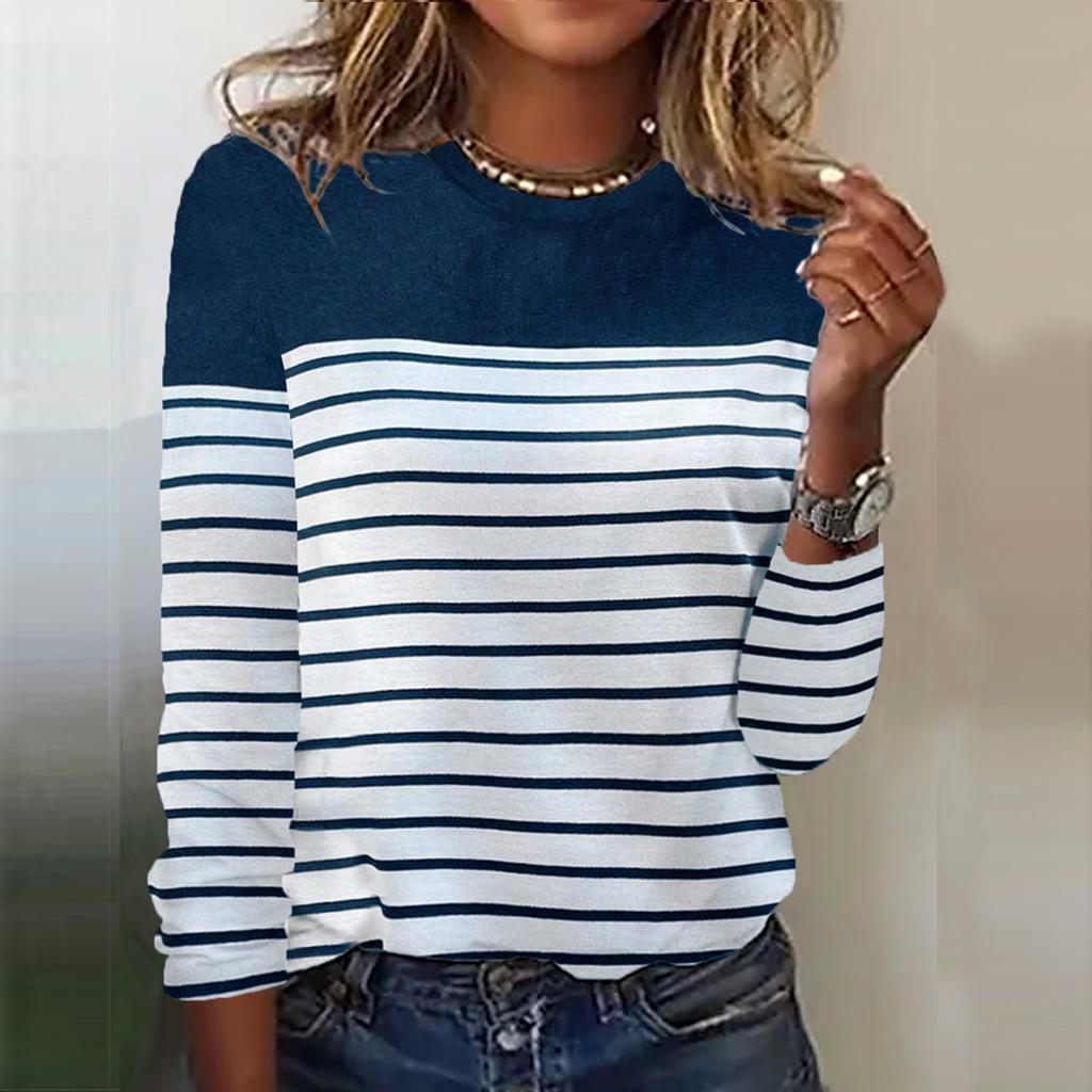 Langarmshirts für Damen, niedlicher Aufdruck, Grafik-T-Shirts, Blusen, lässig, Übergröße, Basic-Tops, Pullover