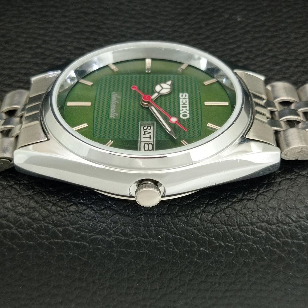 VINTAGE SEIKO AUTOMATIC 6309A JAPAN MENS REFURBISHED GREEN DIAL WATCH A443221-1