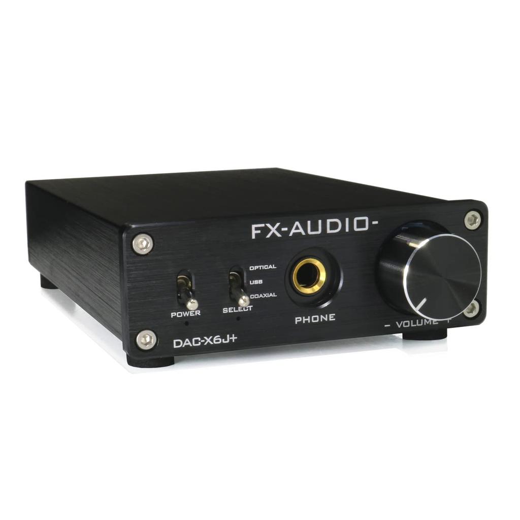 FX-AUDIO- DAC-X6J+ [Black] High-Performance Headphone Amplifier, High-Resolution DAC, Optical, Coaxial, Digital, USB, Up to 24-bit 192kHz