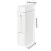 Slim Plastic Trash Can with Toilet Brush Holder 4.5L Garbage Can with Press Top
